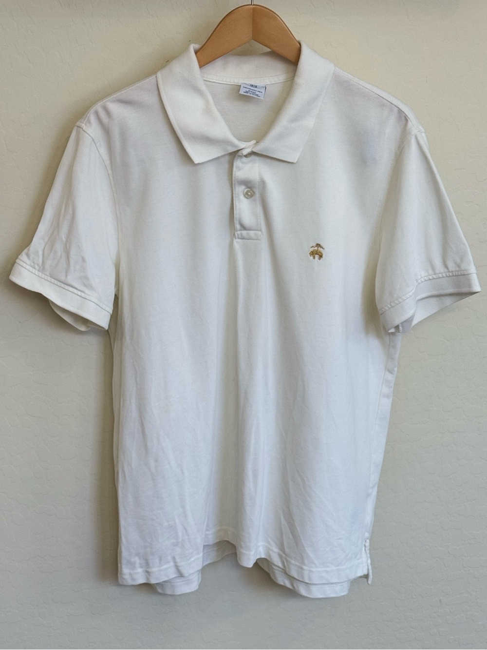 Brooks Brothers Classic White Pima Cotton Pique Polo Shirt XL